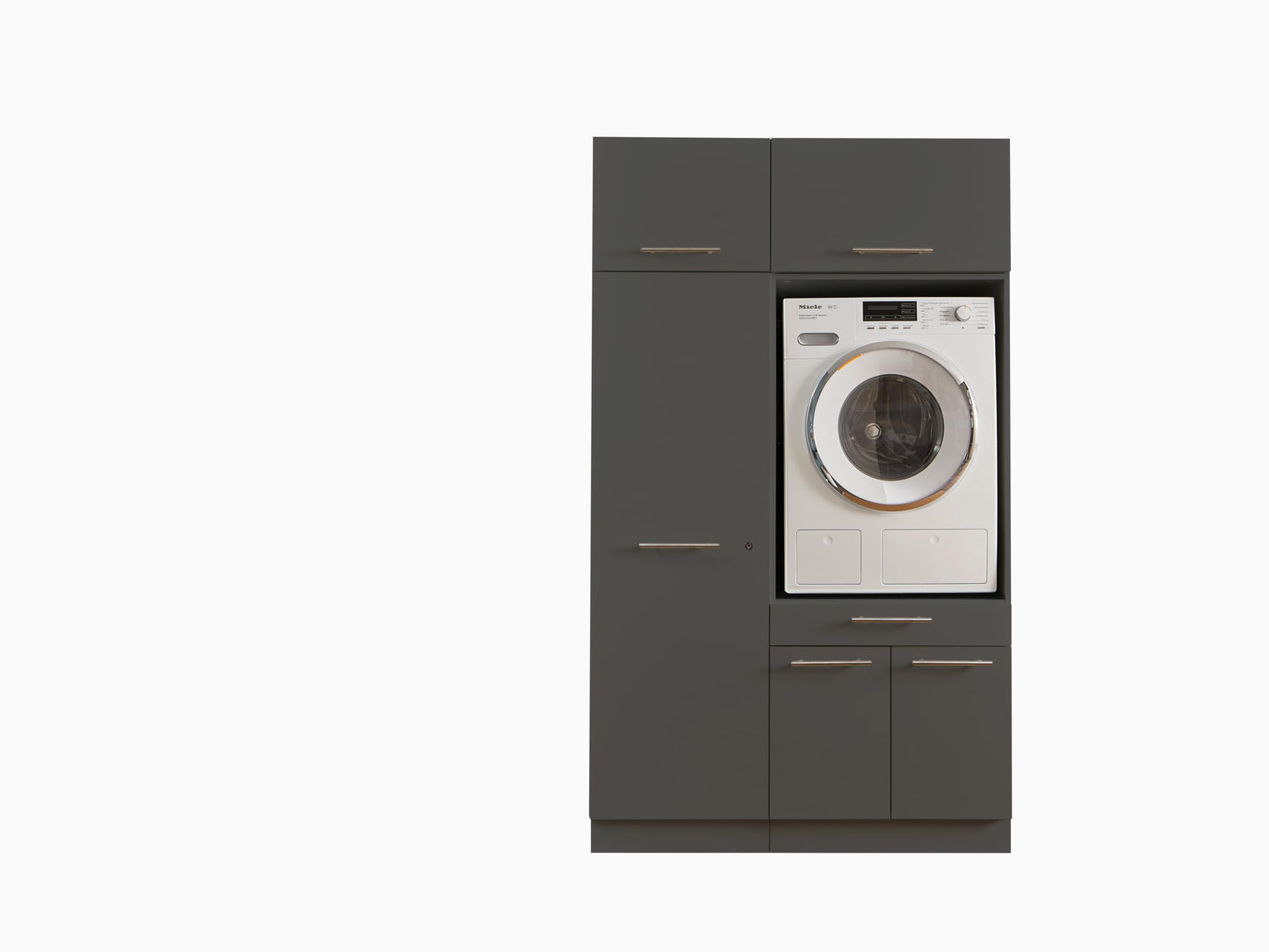 LAUNDREEZY Cabinet Attachment for Washing Machine Cabinet, White, Attachment Cabinet for Additional Storage Space in the Laundry Room, 50 x 38 x 67.5 cm (W x H x D)