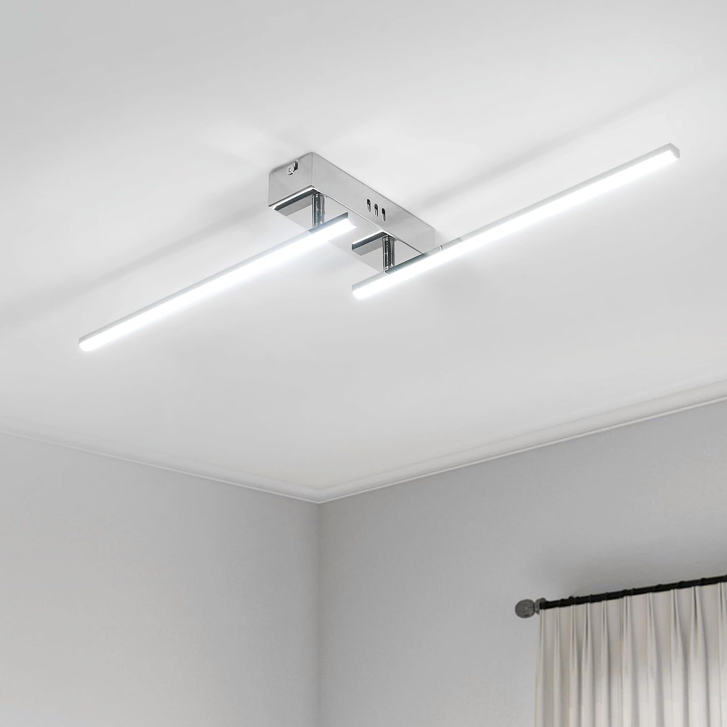 LED Ceiling Light, Kitchen Ceiling Light, Bedroom, 18 W 1620 LM Ceiling Light Living Room, 6500 K Cold White, 3 LEDs, Suitable for Bedroom, Dining Table, Hallway Lamp Ceiling, Balcony, Diameter 54 cm
