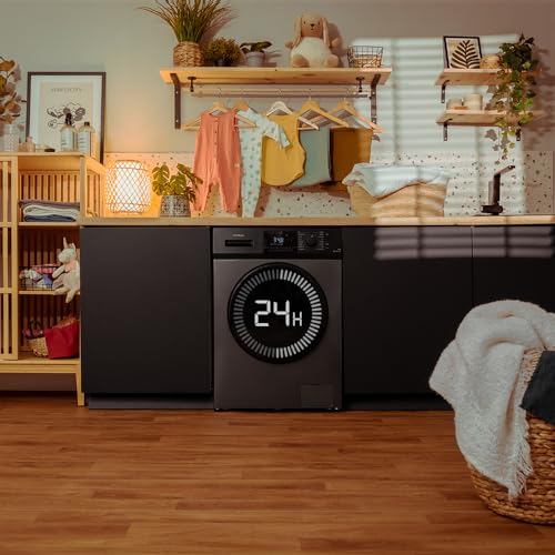 Cecotec Waschmaschine 7 kg Frontlader Bolero Dresscode 7410 Inverter A. 1850W, 1200 U/min einstellbar, 16 Programme, Inverter Plus Motor, Niedriger Verbrauch, Dampf, Kleidung sterilisieren