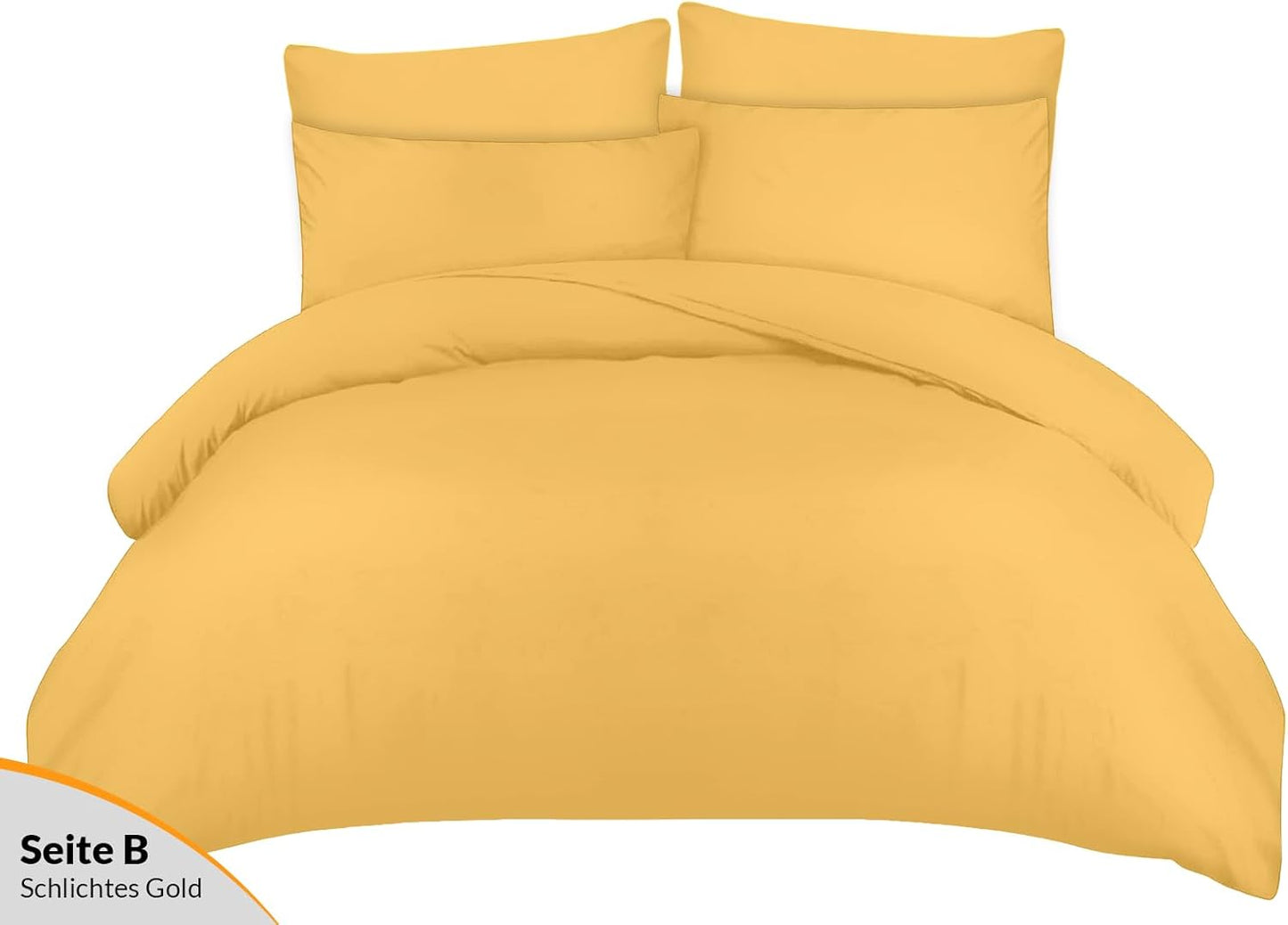 Pamposh Bed Linen 135 x 200 cm 4-Piece Bed Linen Grey 2 Duvet Covers 135 x 200 cm + 2 Pillowcases 80 x 80 cm, Oeko-Tex Bedding Sets Ultra Soft Microfibre with Zip