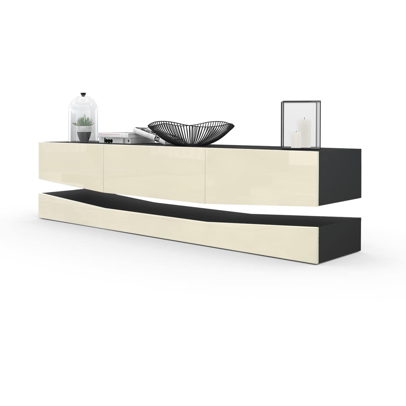 Vladon City, TV Board, Black