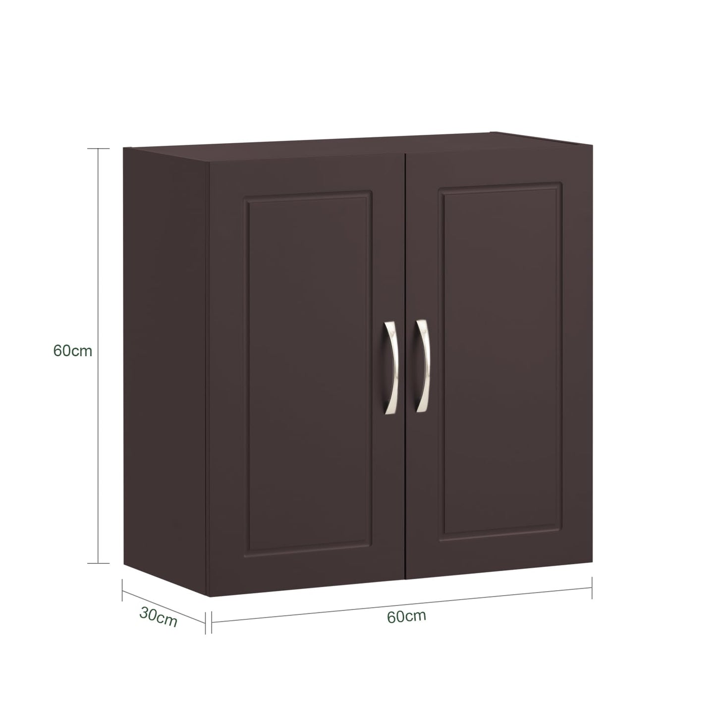 SoBuy® FRG231-W Wall Cupboard with Two Doors Bathroom Cupboard Kitchen Cabinet Medicine Cabinet White WHT Approx. 60 x 60 x 30 cm.