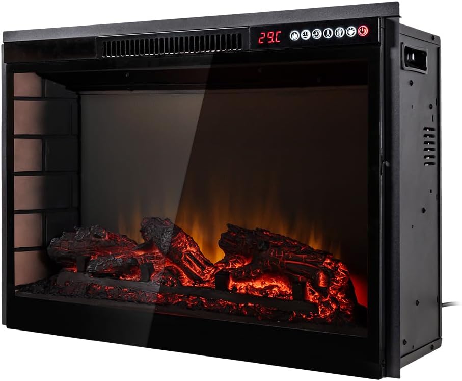 Termofol TF-EF-1325-051 Electric Fireplace - Electric Fireplace - Heating Electric - Electric Fireplace with Heater and Fireplace - Electric Fireplaces - LED Fireplace - Black - 67 x 48.4 x 24.2 cm