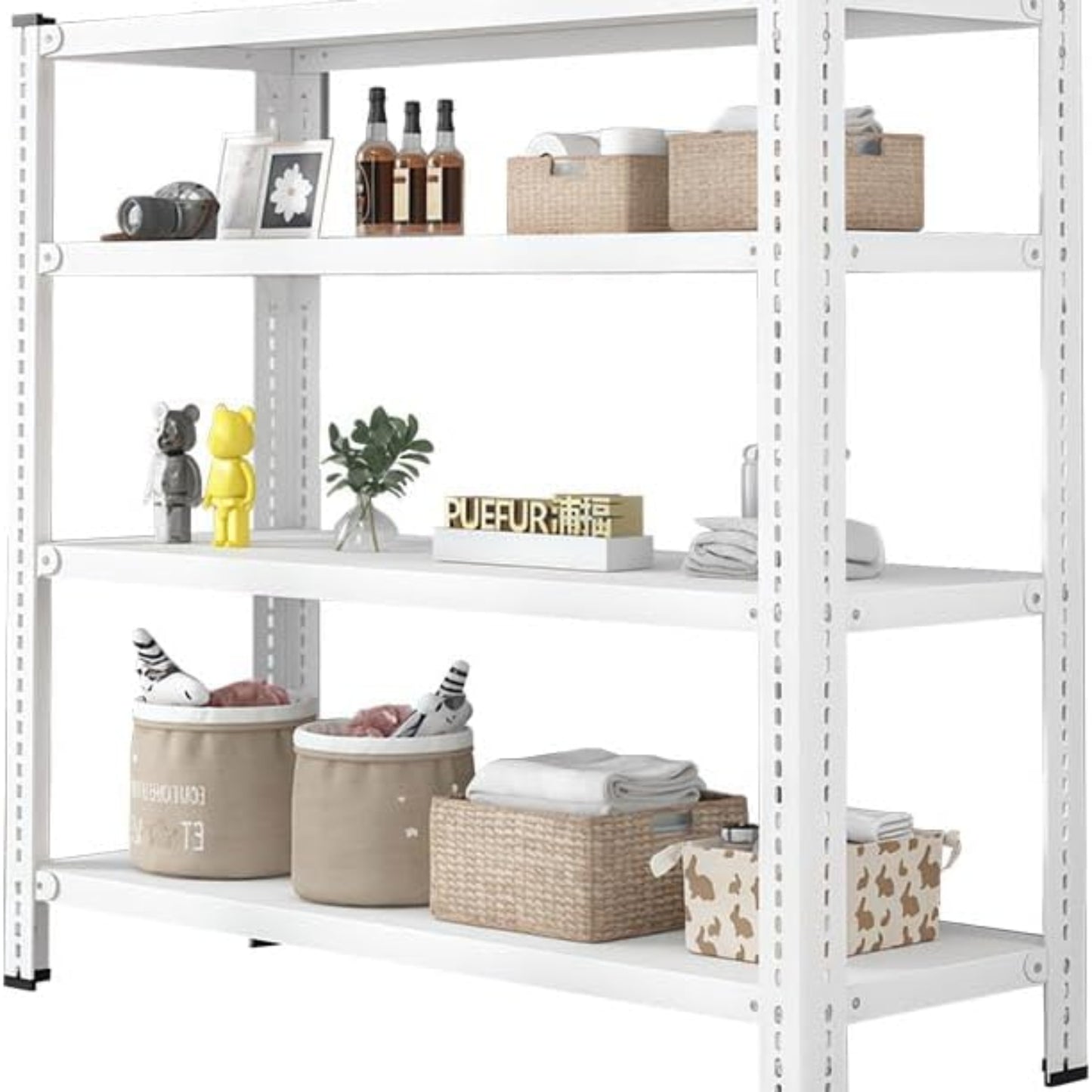 Metal Shelf, Outdoor Pumpkin Hole (Outer Hole) (White, 80 x 35 x 180 x 5)