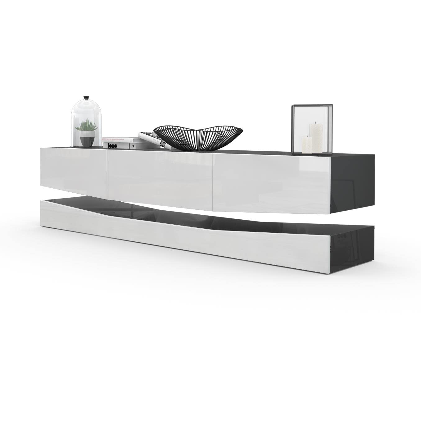 Vladon City, TV Board, Black