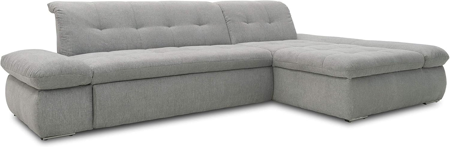 DOMO. collection Moric Corner Sofa, L-Shaped, Corner Sofa, L-shaped, 300 x 172 x 80 cm (W x D x H), Beige