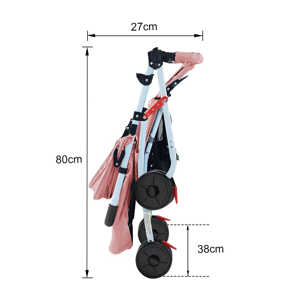 Kindersportwagen,Zusammenklappbarer Kinderwagen,leicht modern klein Buggy mit Liegeposition,Liegefunktion,Ultraleicht (nur 4.5 kg),ideal für Reisen,bis 60 kg (Blau, 45 x 67 x 100cm)
