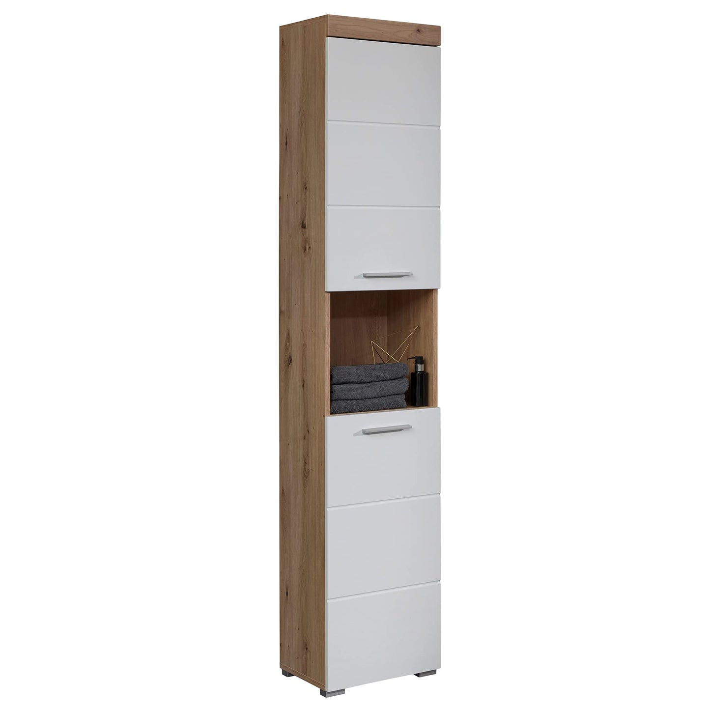 trendteam smart living Amanda Bathroom Cabinet, 73 x 132 x 31 cm, Kopus with Drawers and Lots of Storage Space