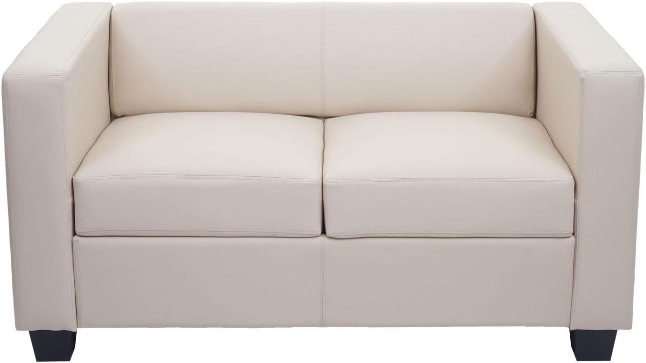Mendler 3-2-1 Sofagarnitur Couchgarnitur Loungesofa Lille - Leder, Creme