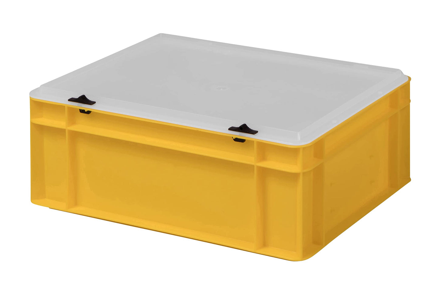 Design Eurobox Stacking Box Storage Container Plastic Box in 5 Colours and 16 Sizes with Transparent Lid (Matte) (Grey, 60 x 40 x 33 cm)