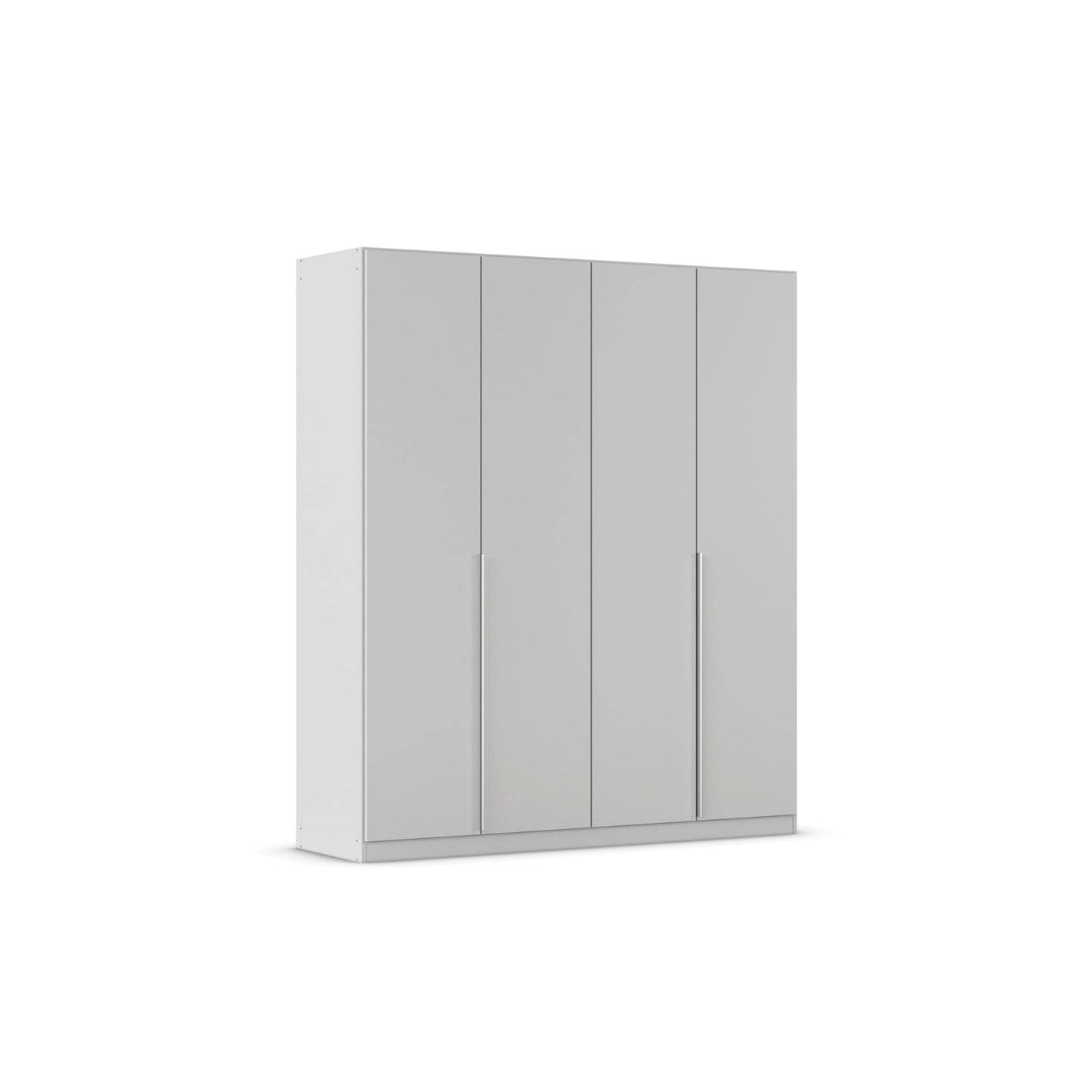 Rauch Möbel Alabama Hinged Door Wardrobe, White High Gloss / Grey, 2 Doors, Includes Basic Accessory Pack of 1 Clothes Rail and 1 Shelf, 91 x 210 x 54 cm (W x H x D)