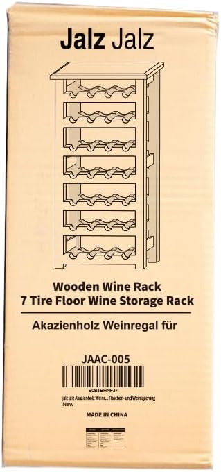 Acacia Wood Wine Rack for 28 Bottles Sturdy Lightweight Bottle Rack for Cellars, Catering and Storage Rooms, Modular Expandable Bottle and Wine Storage