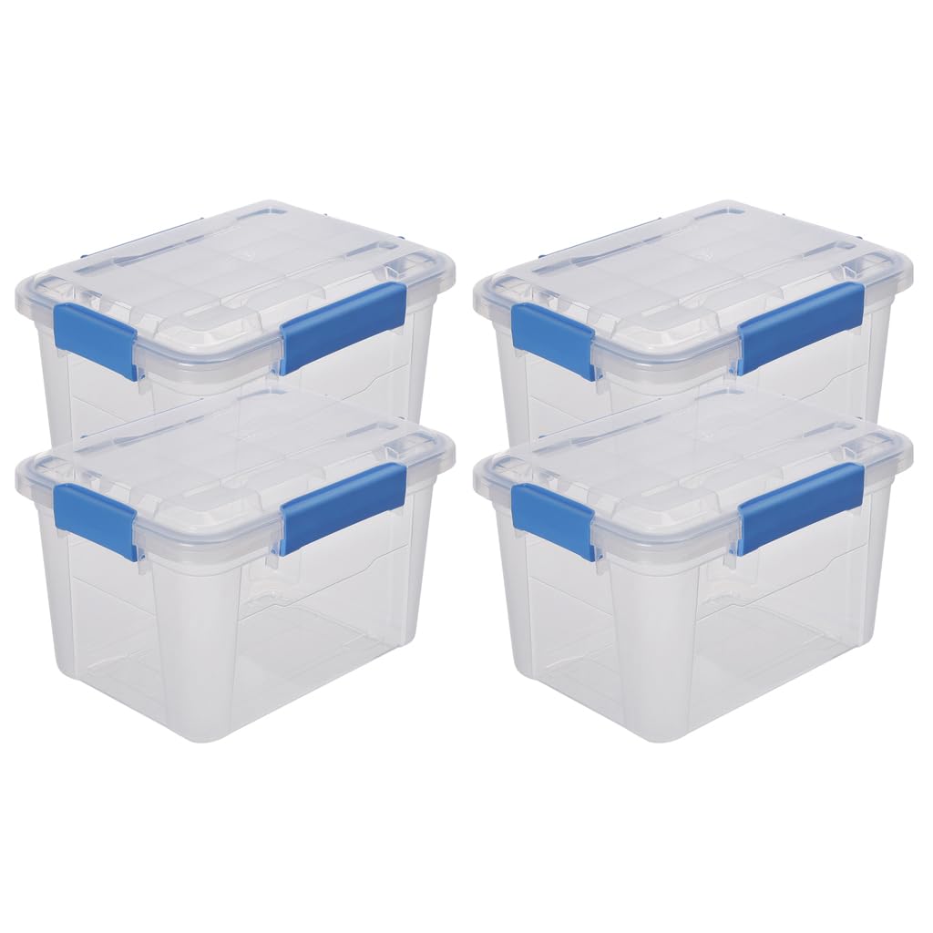 Kreher® Waterproof Storage Box with Lid and Silicone Seal (IP67) Made of Durable Plastic in Various Sizes. Ideal for Wet Rooms, Basements, Garages, Camping etc. (2.50 Litres)