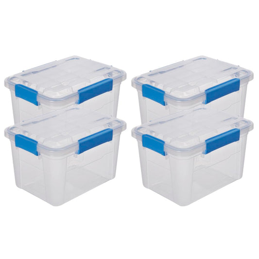 Kreher® Waterproof Storage Box with Lid and Silicone Seal (IP67) Made of Durable Plastic in Various Sizes. Ideal for Wet Rooms, Basements, Garages, Camping etc. (2.50 Litres)