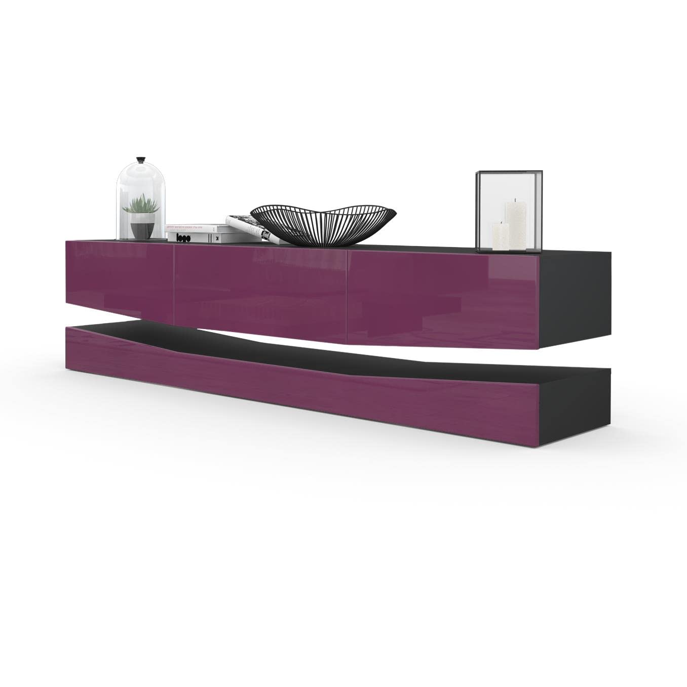 Vladon City, TV Board, Black
