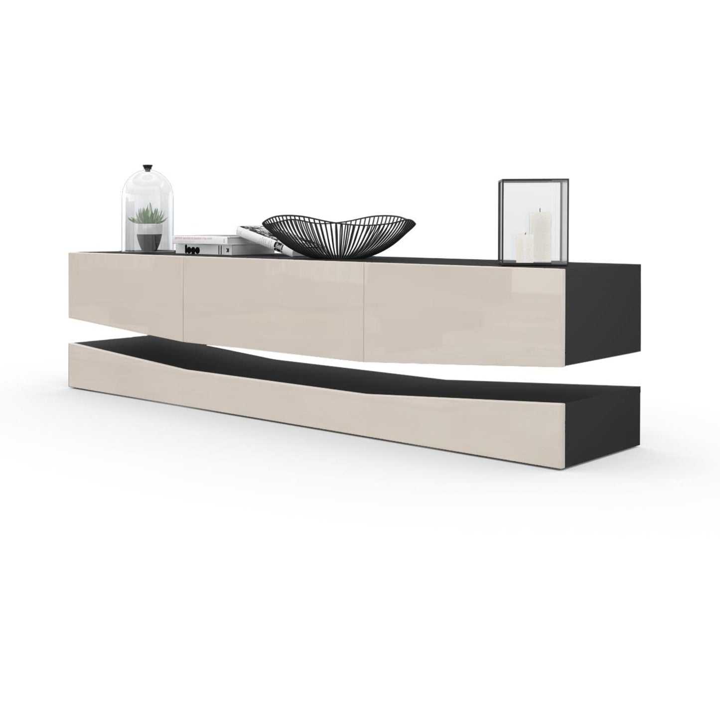 Vladon City, TV Board, Black