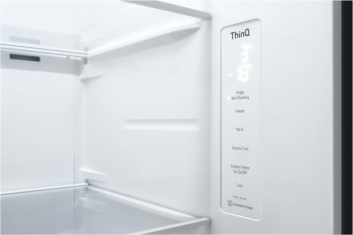 LG GSLC40PYPE Side-by-Side Kühlschrank ǀ Smart Inverter Compressor ǀ Eis- und Wasserspenderǀ Total No Frost Technologie ǀ EEK E ǀ 638 L