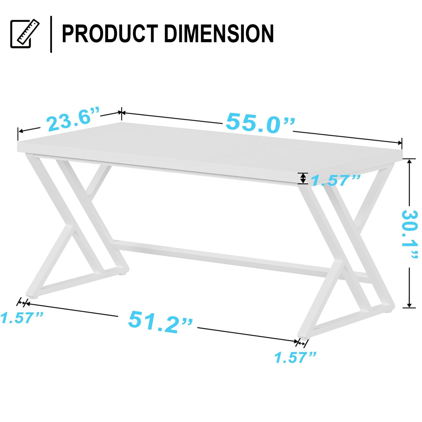 LVB Modern Computer Desk Industrial Home Office with Storage Space Metal Wood Desk Study Computer Desk for Bedroom Simple Gaming Desk Rustic Brown