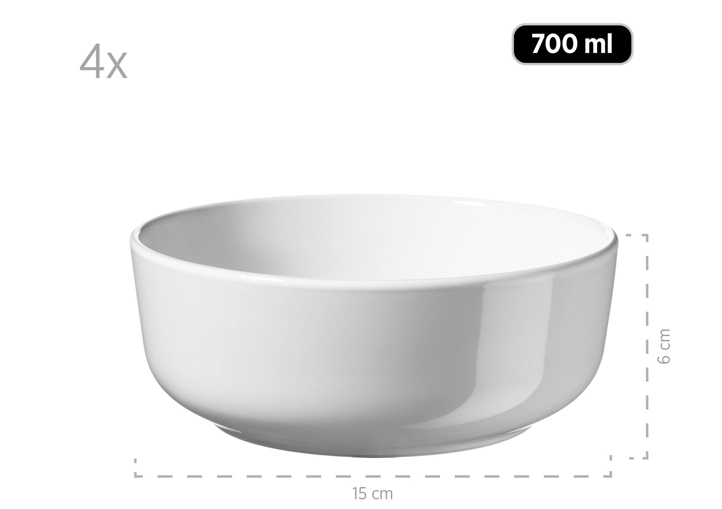 MÄSER 934005 Alenia Series Crockery Set for 4 People in Modern Scandinavian Design, 16-Piece Ceramic Crockery Set in Pink, Stoneware