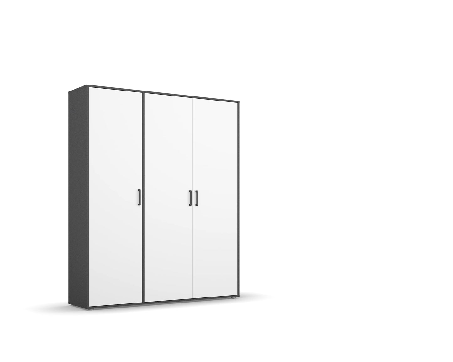 Rauch Möbel Voyager Hinged Door Cupboard, Alpine White/Artisan Oak, Wood, 3 Doors with 2 Drawers, Includes 1 Clothes Rail, 3 Shelves, 140 x 194 x 53 cm (W x H x D)