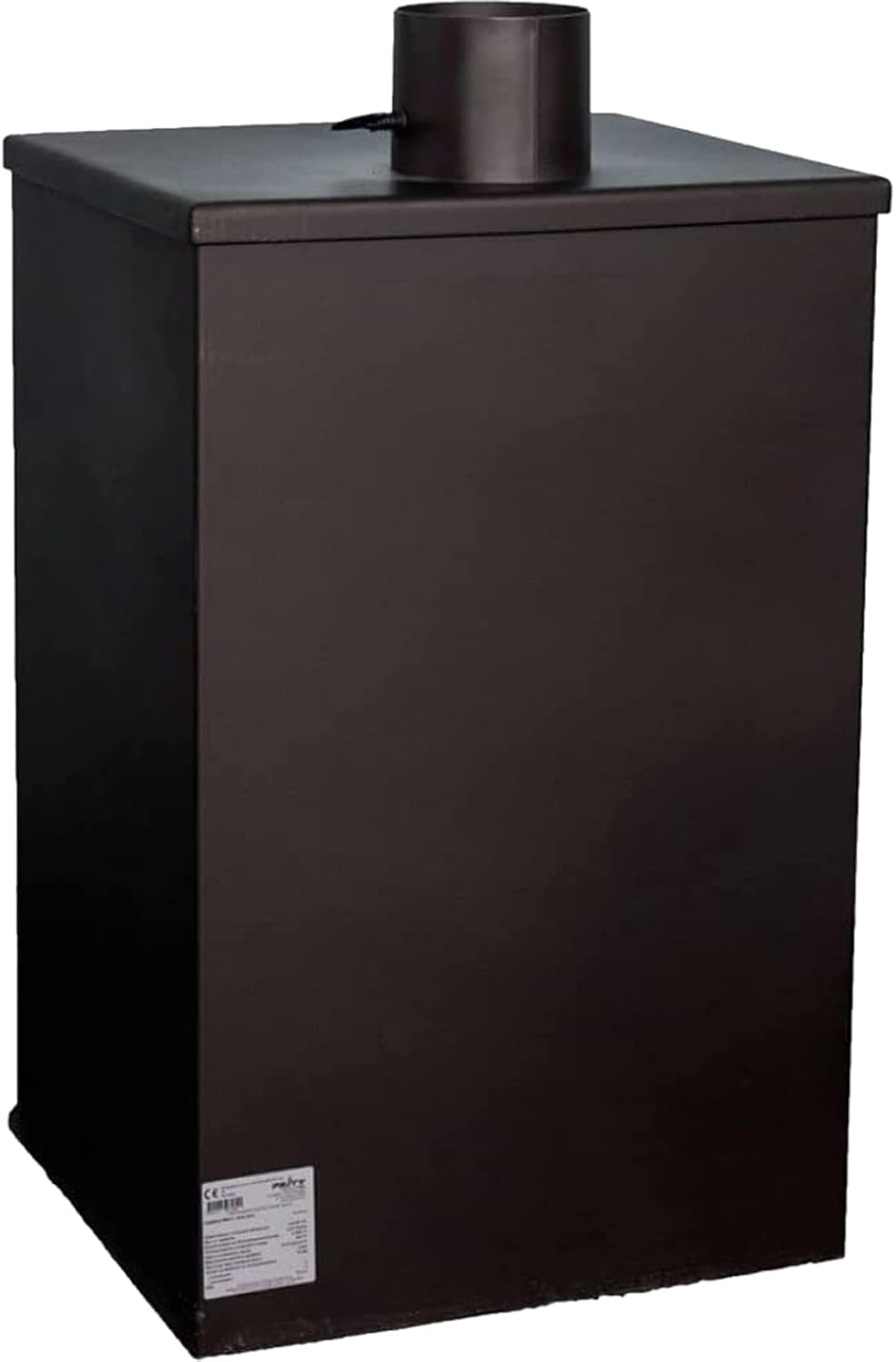 EEK A Fireplace, 9 kW Heat Output Wood Stove, Black Steel, Oven Features the Federal Immission Protection Act BImSchV Level 2, Firewood Energy Class A