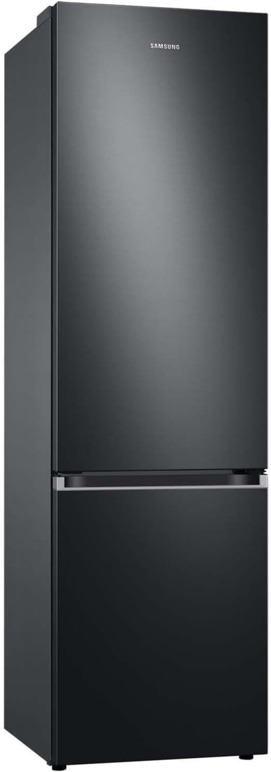 Samsung Fridge-Freezer, Fridge Freezer, 203 cm, 390 L Total Volume, 114 L Freezer, AI Energy Mode, Bottle Rack, Premium Black Steel, RL38C602CB1/EG