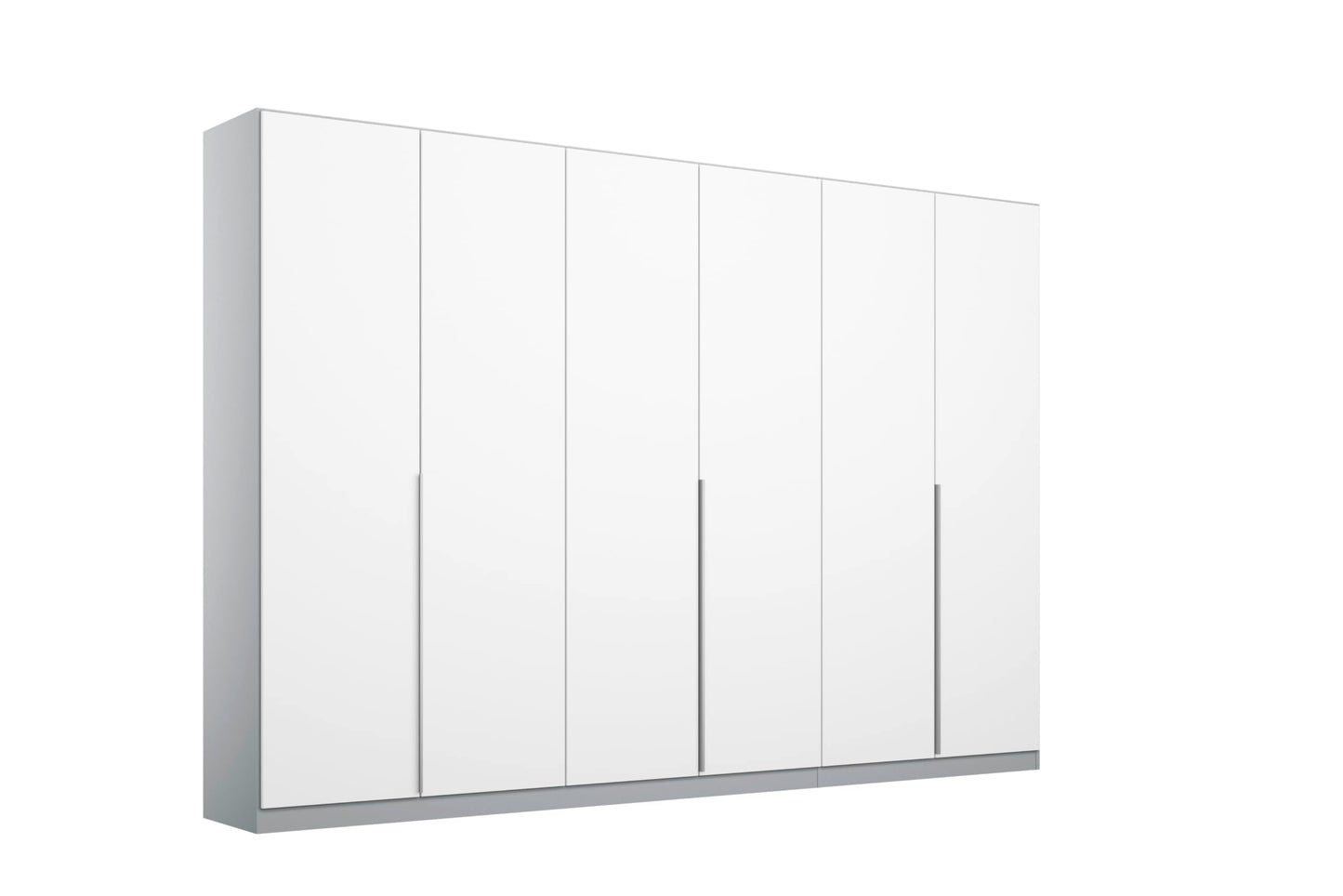 Rauch Möbel Alabama Hinged Door Wardrobe, White High Gloss / Grey, 2 Doors, Includes Basic Accessory Pack of 1 Clothes Rail and 1 Shelf, 91 x 210 x 54 cm (W x H x D)