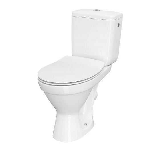 VBChome Spülrandloses WC Set aus Keramik mit Soft-Close Duroplast Sitz – Wandhängend mit waagerechtem Abgang, SimpleOn-Technologie, abnehmbarer Sitz, hygienisch & wassersparend, Weiß
