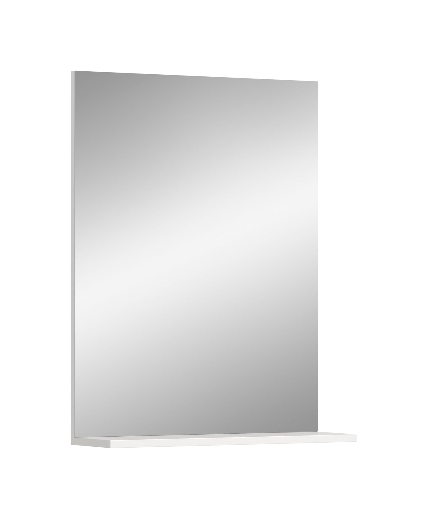 Badezimmer Scout X06B2723 Wall-Mounted Cupboard Wide Cabinet in Front White High Gloss Body Smoke Silver Nb. Approx. 74 x 79 x 24 cm