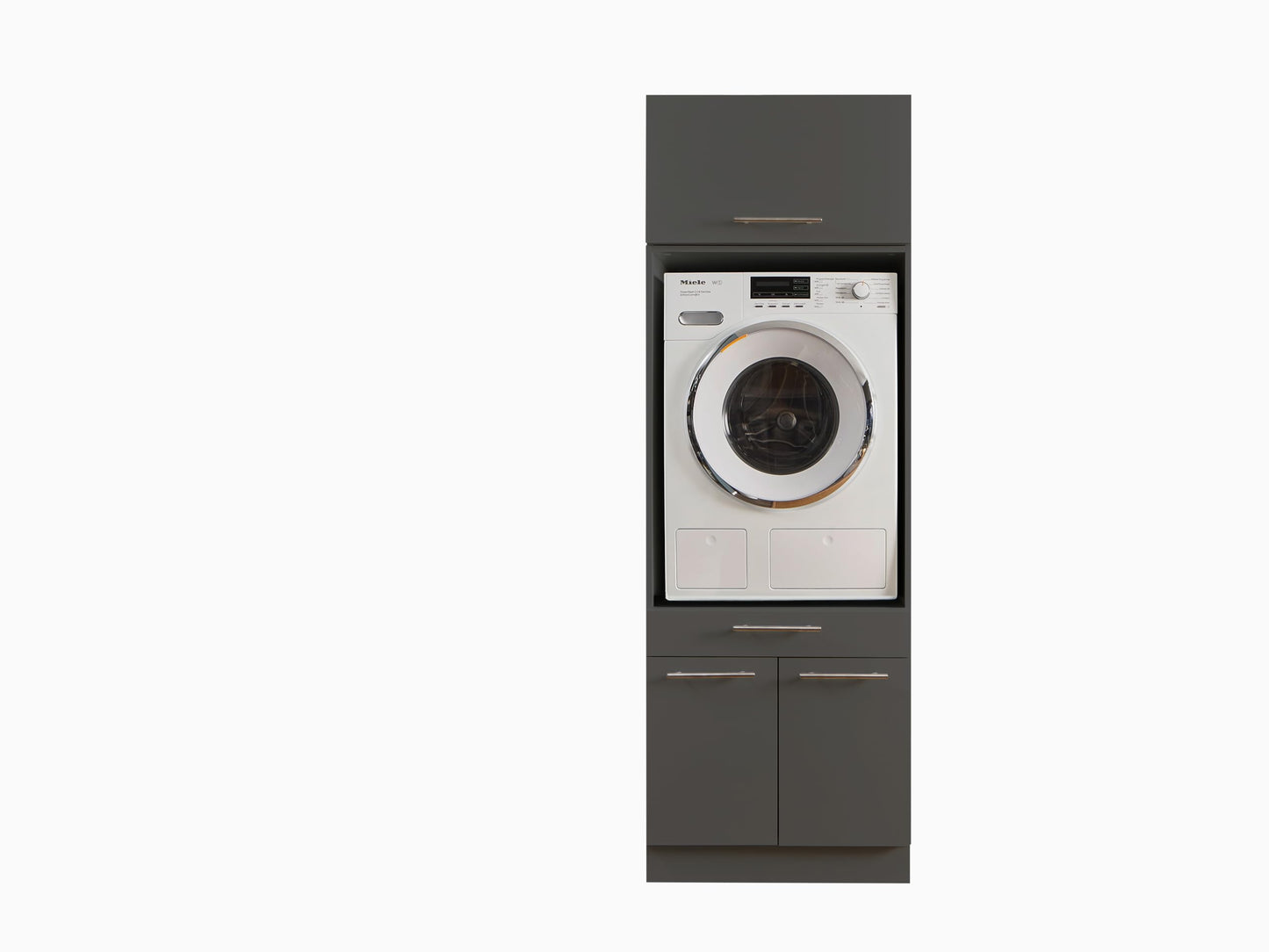 LAUNDREEZY Cabinet Attachment for Washing Machine Cabinet, White, Attachment Cabinet for Additional Storage Space in the Laundry Room, 50 x 38 x 67.5 cm (W x H x D)