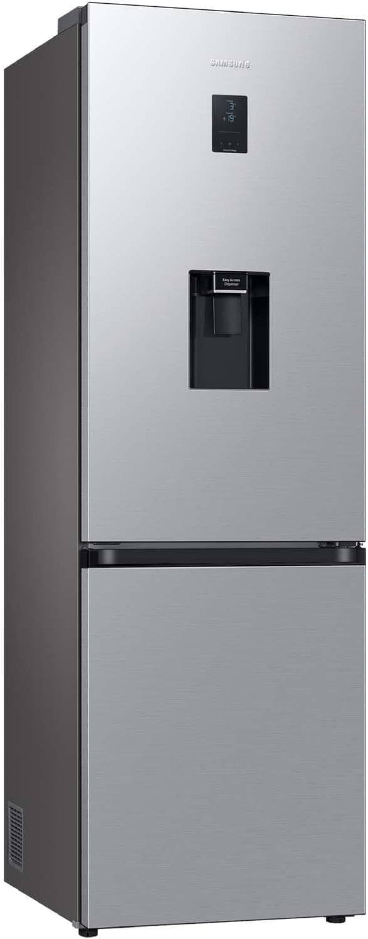 Samsung Fridge-Freezer, Fridge Freezer, 185 cm, 341 L Total Volume, 114 L Freezer, AI Energy Mode, Water Dispenser, Stainless Steel Look, RL34C652CSA/EG