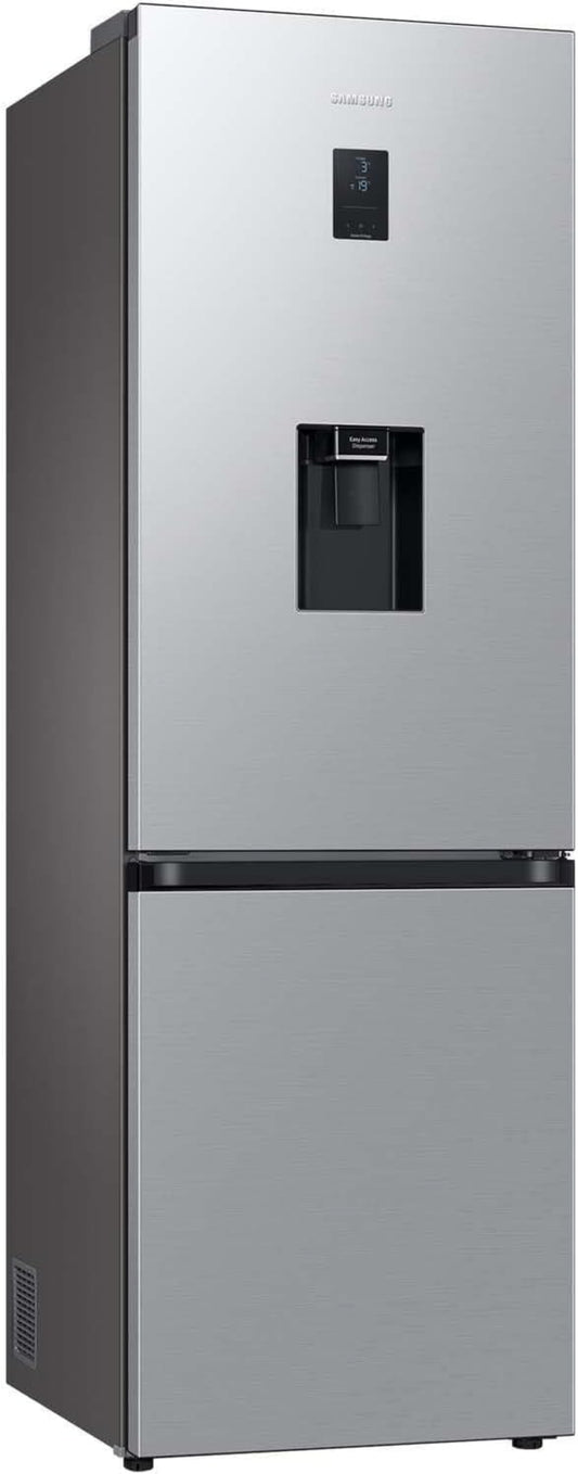 Samsung Fridge-Freezer, Fridge Freezer, 185 cm, 341 L Total Volume, 114 L Freezer, AI Energy Mode, Water Dispenser, Stainless Steel Look, RL34C652CSA/EG