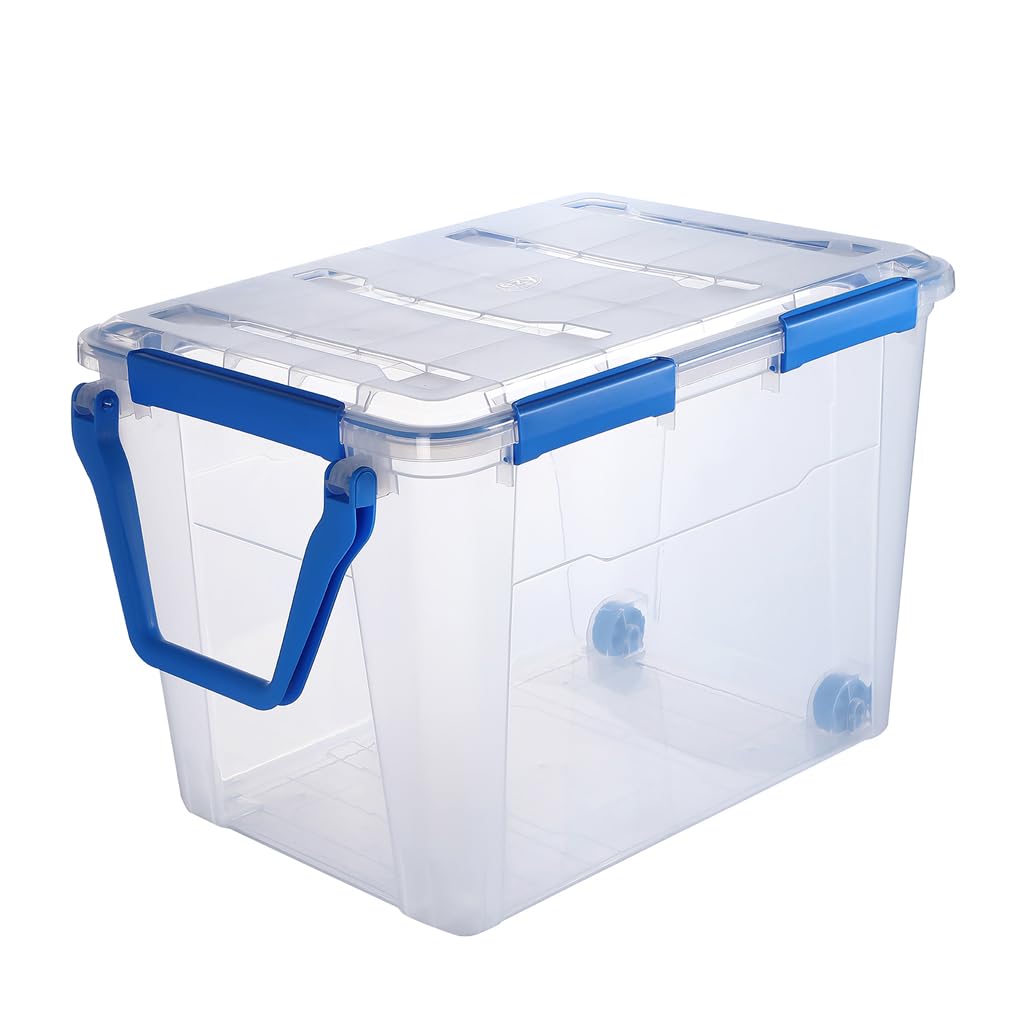 Kreher® Waterproof Storage Box with Lid and Silicone Seal (IP67) Made of Durable Plastic in Various Sizes. Ideal for Wet Rooms, Basements, Garages, Camping etc. (2.50 Litres)