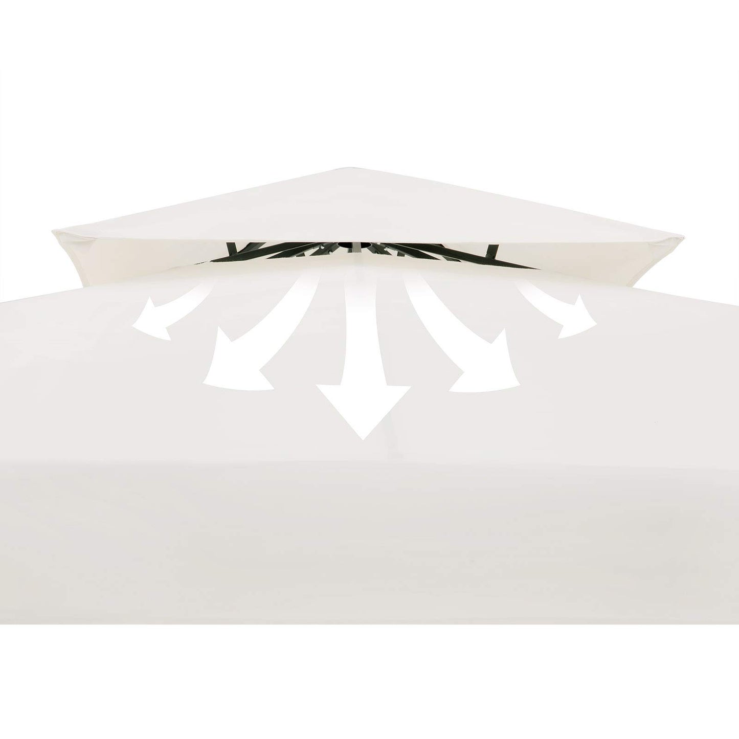 Casaria Lorca Gazebo Garden Tent 3 x 3 m Metal Water-Repellent Luxury