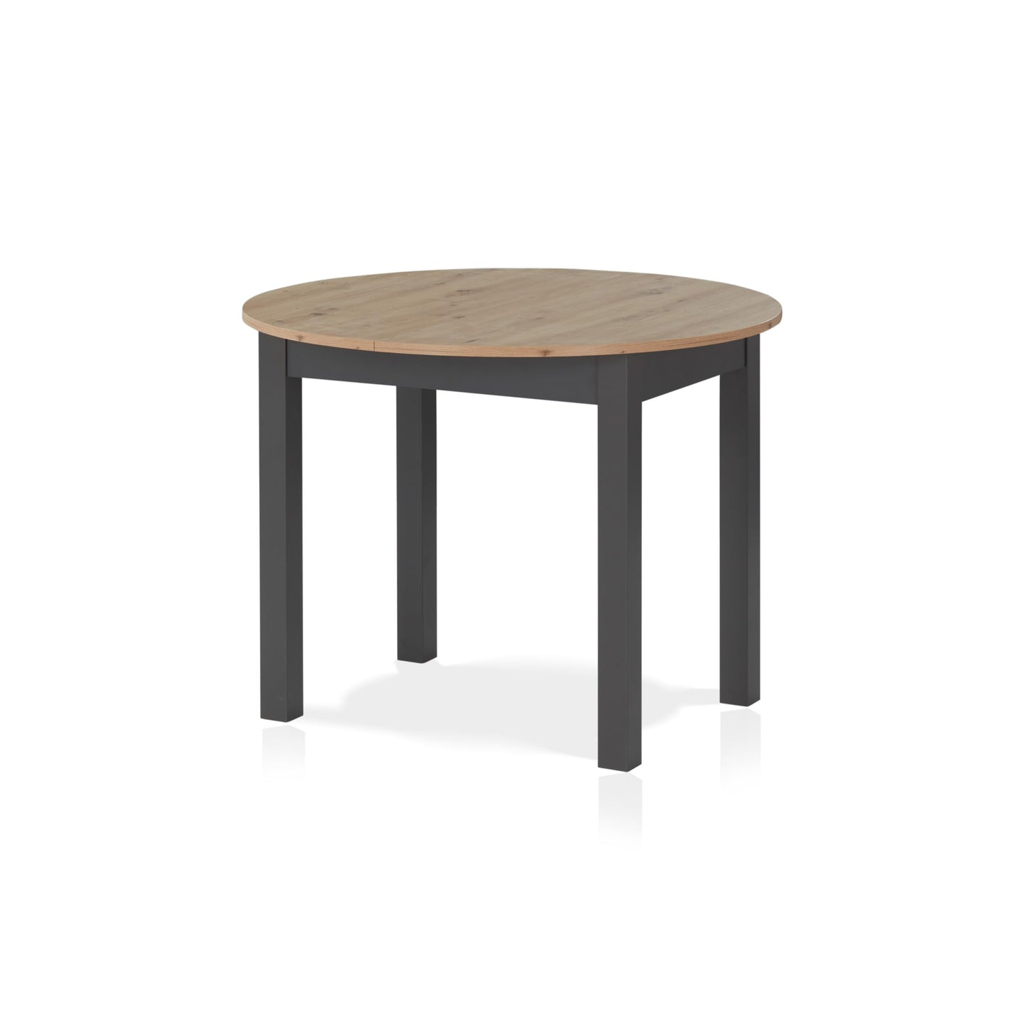 smart Dining Table 90 x 60 cm Branch Oak, Kitchen Table Extendable up to 130 cm, Dining Room Table Made of Wood Material Including Expandable Extension Plate, Modern Table for up to 6 People