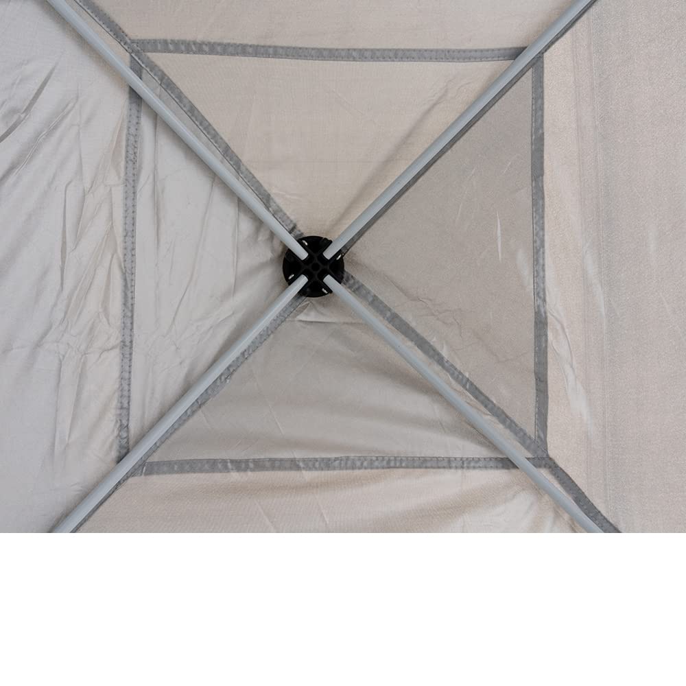 Mingone Folding Gazebo Waterproof Gazebo 3 x 3 m Stable Party Tent Pop Up Garden Tent Pasture Tent PE Beer Tent UV Protection 50+ Marquee with 4 Side Panels, Beige