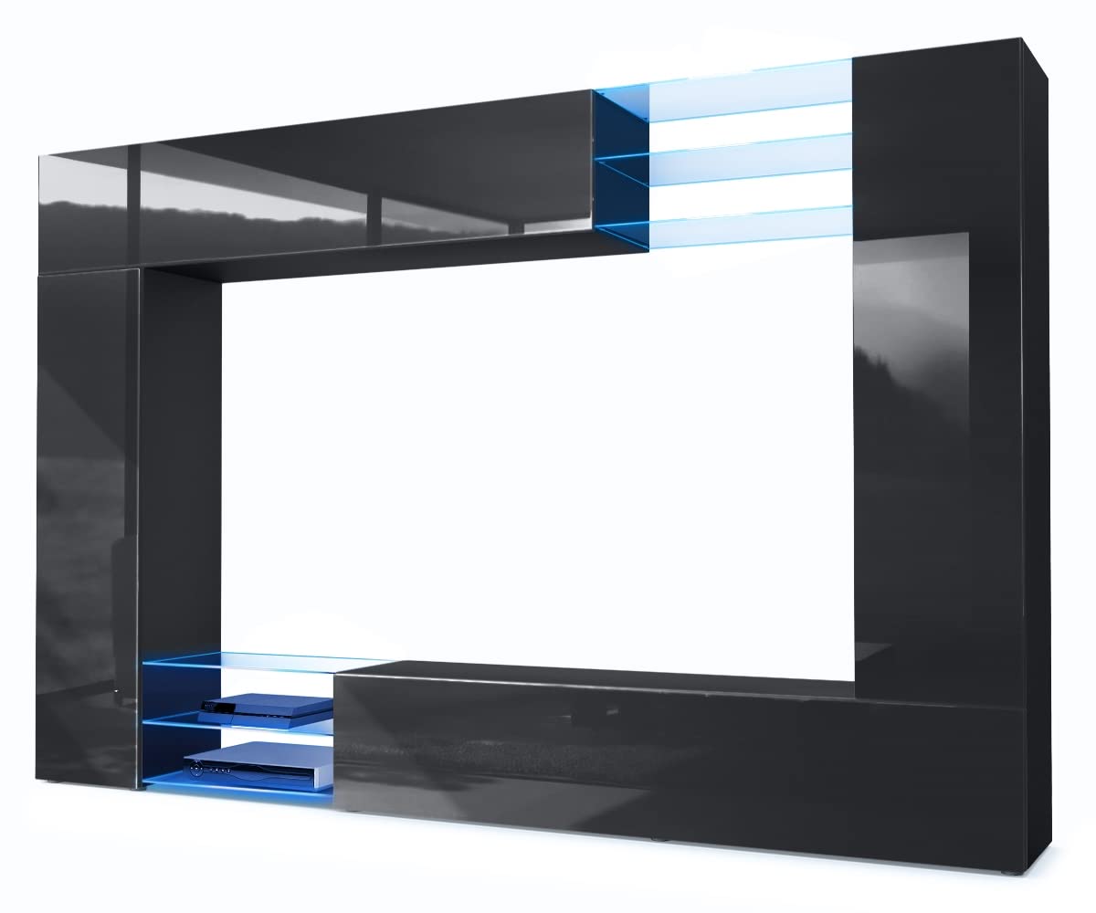 Vladon Mirage Wall Unit Black