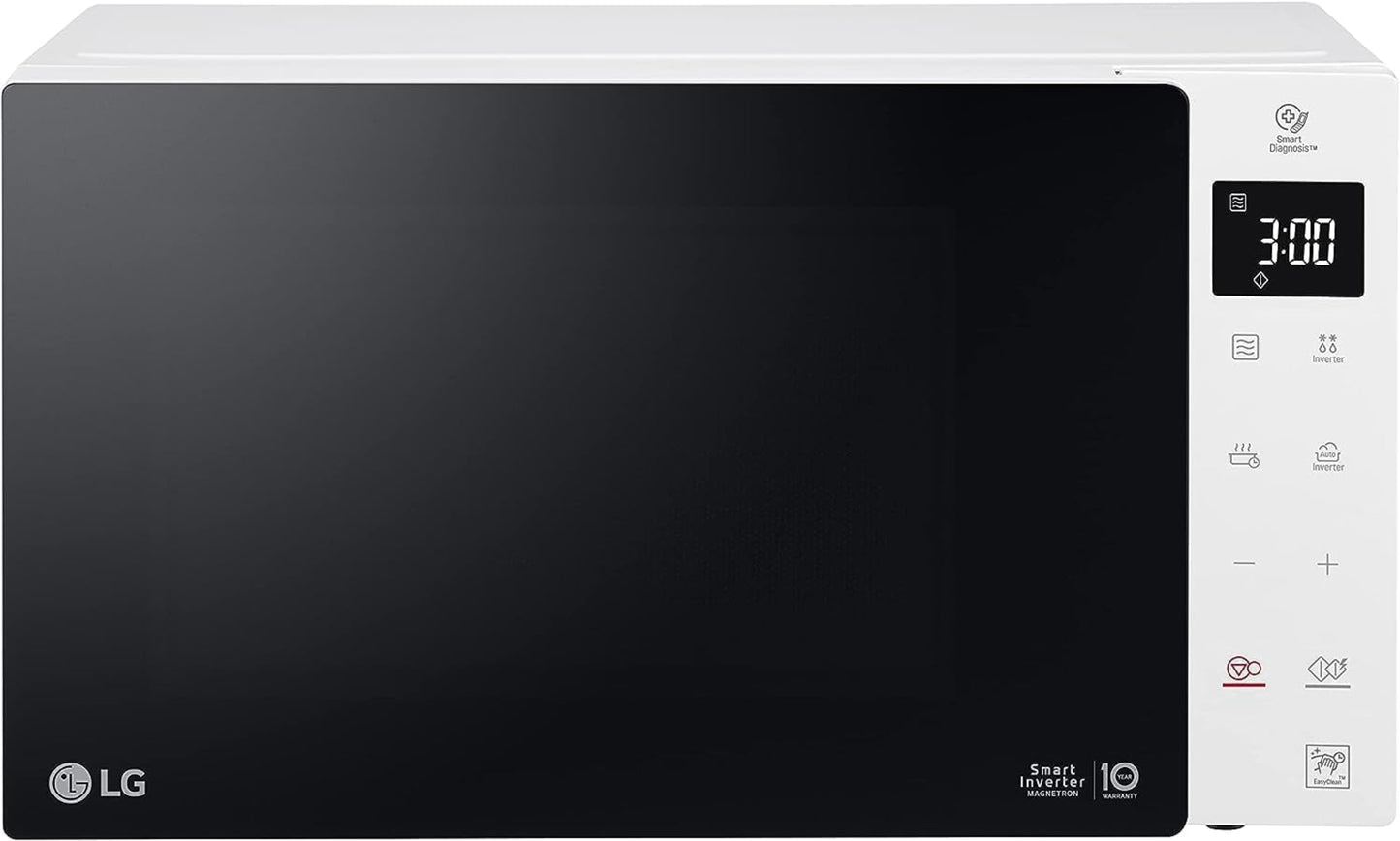 LG MH6535GDS Microwave with Grill and Smart Inverter, 25 L, 1000W Microwave, 900W Grill, Automatic Programs, Easy Clean, Black