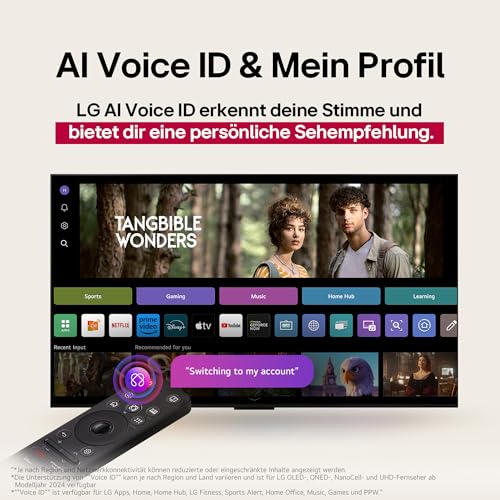 LG 65NANO81T6A TV 65 Inch (165 cm) NanoCell TV (α5 Gen7 4K AI Processor, webOS 24, HDR10, up to 60Hz) [Model Year 2024]