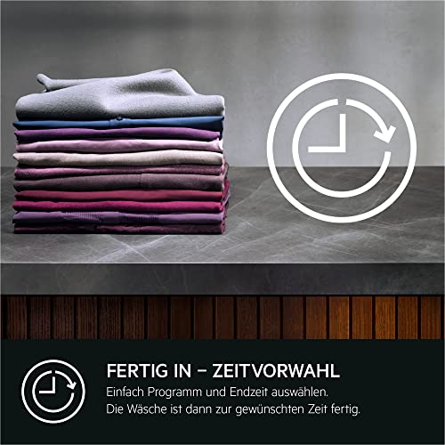 AEG Heat Pump Dryer 8 kg, Test Winner of Stiftung Warentest, Series 8000 AbsoluteCare - Wool and Silk Drying, C, Energy Saving, Drum Lighting, Wrinkle Protection, Gentle Drum, TR8AMZ68