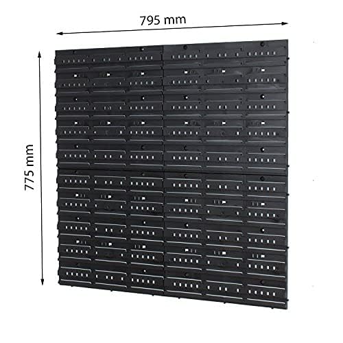 Wall Shelf with 40 Boxes with Lids, 80 x 80 cm, Stacking Boxes, Storage Bins, Storage System