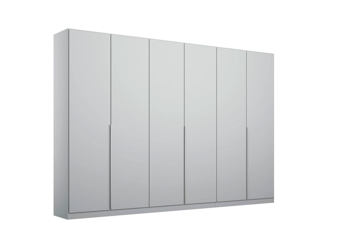 Rauch Möbel Alabama Hinged Door Wardrobe, White High Gloss / Grey, 2 Doors, Includes Basic Accessory Pack of 1 Clothes Rail and 1 Shelf, 91 x 210 x 54 cm (W x H x D)