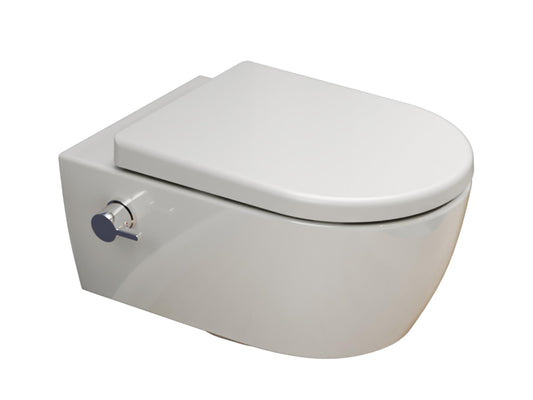 SSWW Taharet Toilet Includes Fitting and Removable Soft-Close Seat, Shower Toilet, Hanging Toilet, Toilet with Bidet Function, Hygienic, Shattaf, Different Versions