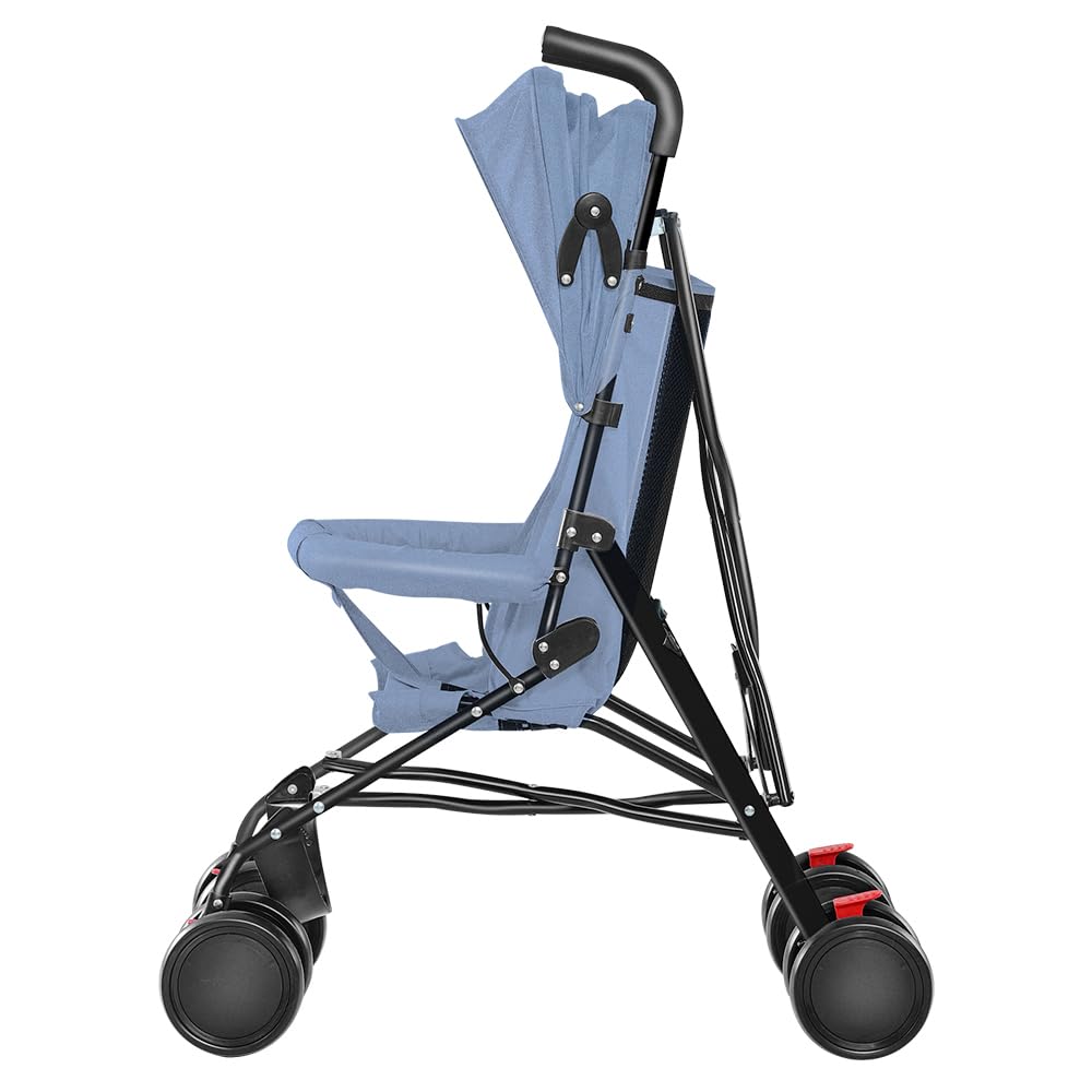 Kindersportwagen,Zusammenklappbarer Kinderwagen,leicht modern klein Buggy mit Liegeposition,Liegefunktion,Ultraleicht (nur 4.5 kg),ideal für Reisen,bis 60 kg (Blau, 45 x 67 x 100cm)