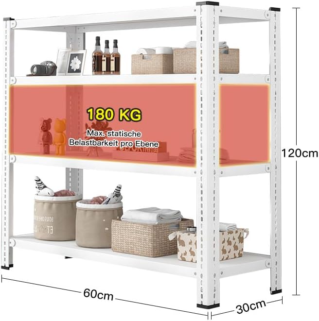 Metal Shelf, Outdoor Pumpkin Hole (Outer Hole) (White, 80 x 35 x 180 x 5)