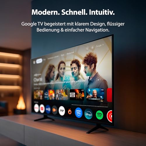 DYON iGoo-TV 50U-2 - 50 Inch (126 cm) 4K Ultra HD Smart TV with Google TV, HDR10, Triple Tuner (DVB-S2/C/T2), WiFi, Bluetooth, Google Assistant, Netflix, Prime Video, [2025 Model]