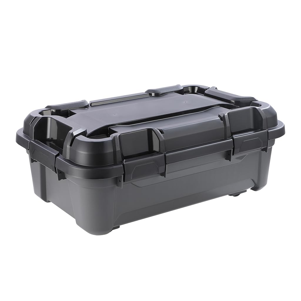 Kreher Storage Box Bunker Tough with Lid and Silicone Seal (IP65/IPX7). Made of Robust Plastic in Various Sizes. Ideal for Wet Rooms, Basements, Garages, Camping etc. (80L)