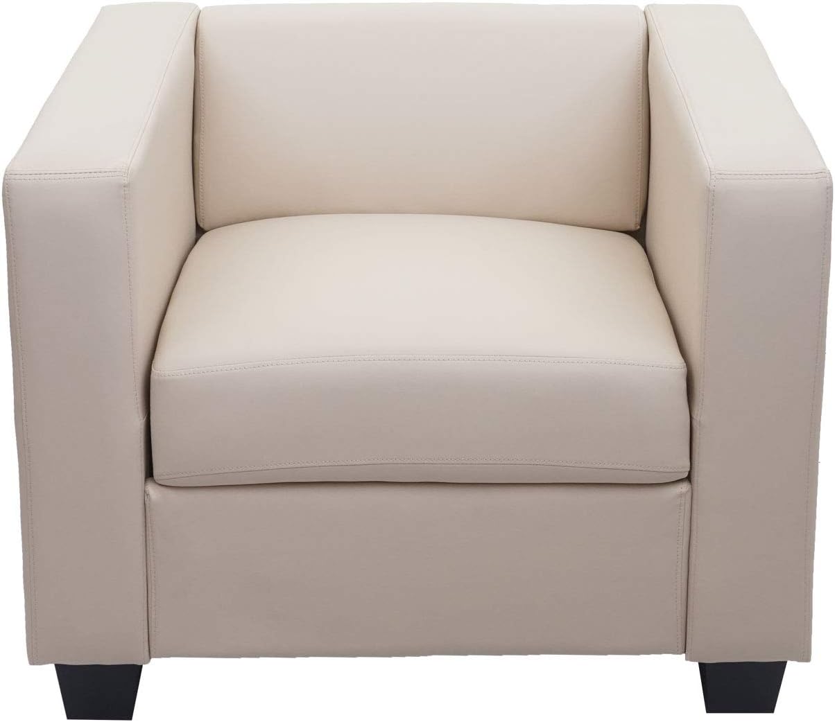 Mendler 3-2-1 Sofagarnitur Couchgarnitur Loungesofa Lille - Leder, Creme