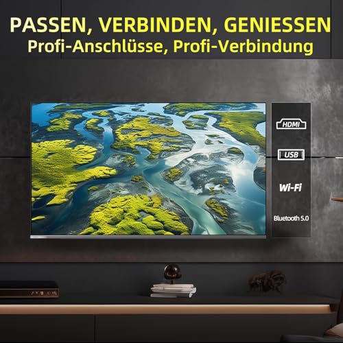CHIQ L40FT 40 Zoll, Full HD, (100 cm) Smart Fernseher, HDR10, Dolby Audio & DBX-tv, Triple Tuner DVB-C/T2/S2, Integrierter Chromecast, Metall Randlos Design