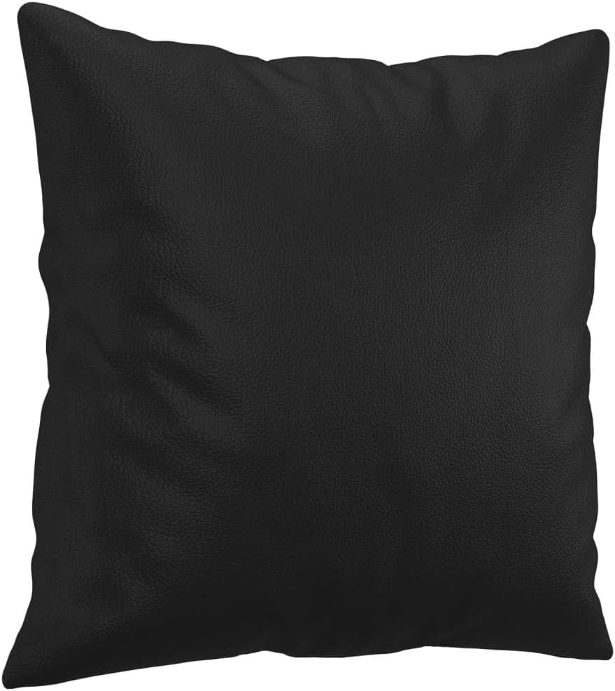 LAPOOH 3-TLG. Sofagarnitur mit Kissen Schwarz Kunstleder